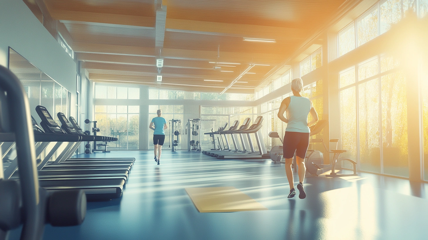 Активні та енергійні люди старшого віку на тренуванні